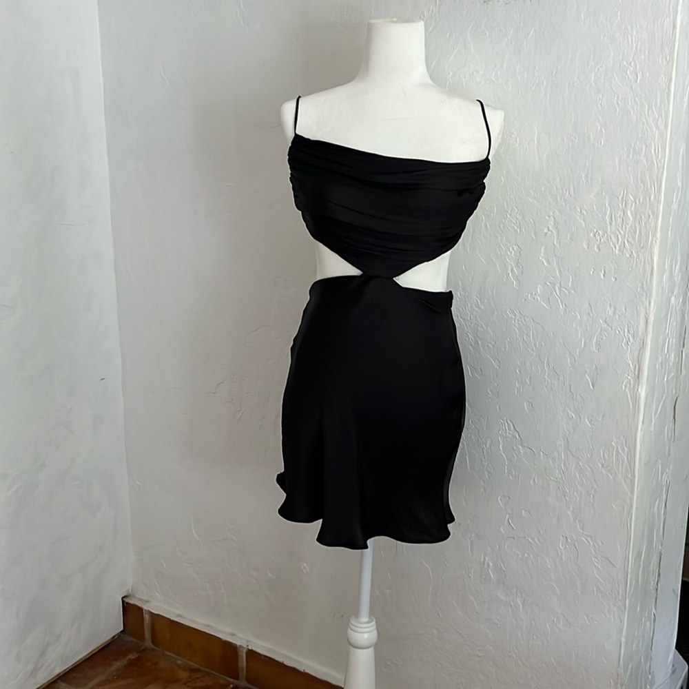 Zara black satin dress - Size XS